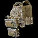 Плитоноска Yakeda швидкознімна Мультикам із сумкою напашник та підсумками на 15 магазинів VTO-6094A