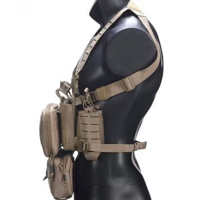 Разгрузочная система Chest Rig Yakeda с подсумками и сумкой-напашник Койот