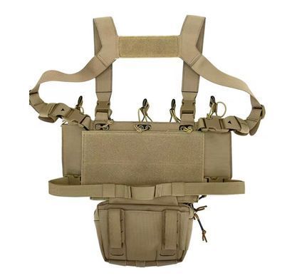Разгрузочная система Chest Rig Yakeda с подсумками и сумкой-напашник Койот