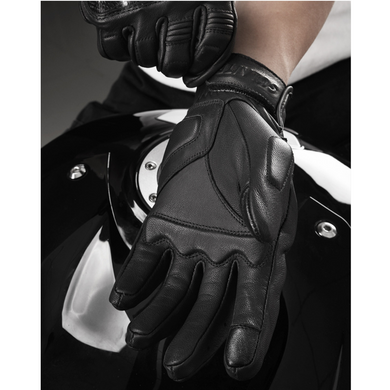 Мотоперчатки кожаные сенсорные с карбоновой защитой SULAITE М Черные SLT1103