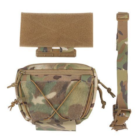 Cумка Напашник бананка с быстросъемом Multicam тактический подсумок на плитоноску под велкро Yakeda Мультикам VE-7708CP