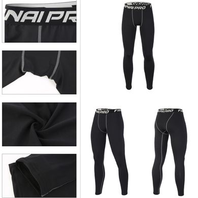 Компрессионный мужской комплект одежды для тренировок и спорта Fannai 5в1 XL Черный (FNKB-03-2)