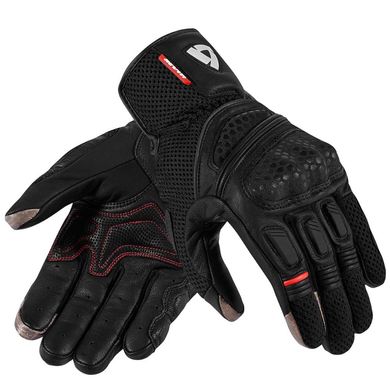 Мотоперчатки кожаные сенсорные с защитой костяшек кулака REVIT DIRT 2 М Черные FGS087-1010