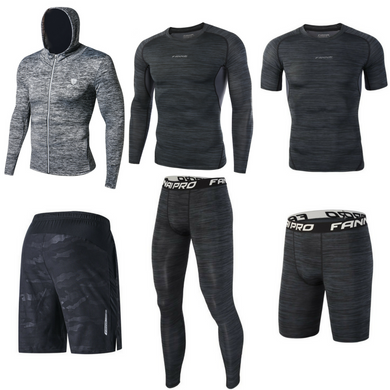 Комплект одежды для фитнеcа Fannai 6 единиц XL Серый-синий FAVK1-2