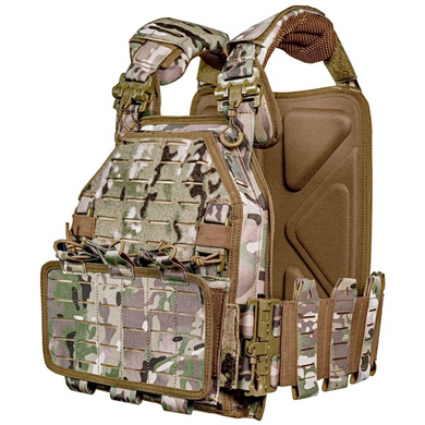 Плитоноска Yakeda быстросъёмная Мультикам с сумкой напашник подсумками под 11 магазинов VTCPN-6094A
