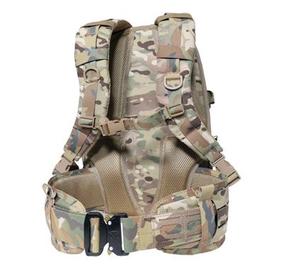 Рюкзак тактический с карманом для шлема, каски и съемным Рпс поясом Yakeda Мультикам 55L Multicam DE007