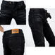 Мотоджинси з внутрішнім захистом колін і зовнішньої частини стегна (мотоштани для ендуро, джинси для мотоцикла, для чопперів) MOTO PANTS M Чорні MP-00116