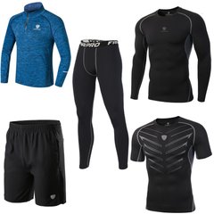 Мужской комплект одежды для спорта Fannai M Черный-синий FAH12