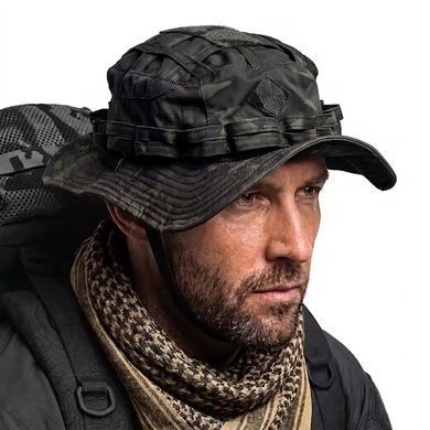 Панама Boonie тактическая Черный Мультикам