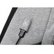 Рюкзак Антивор Для Ноутбука KK с Замком TSA 16'' Серый, Gray KAKA806