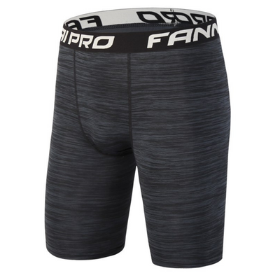 Мужские короткие тайтсы-шорты меланж Fannai M Серый-синий FN102D