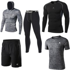 Чоловічий комплект одягу для спорту Fannai M Чорний-сірий FA27