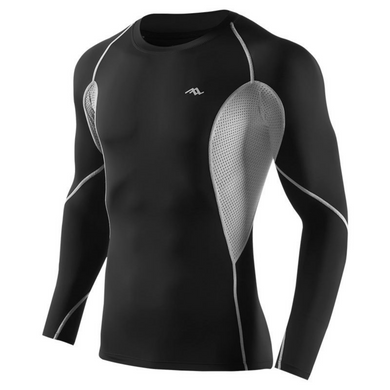 Компрессионный мужской комплект одежды для тренировок и спорта TRYSIL 2в1 M Черный-Серый (TYL11610-03)