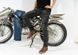 Мотоджинсы с боковыми карманами, внутренней защитой колен и наружной части бедра (мотоштаны для эндуро, джинсы для мотоцикла, для чопперов) MOTOLANG M Черный-Серый MP-00138