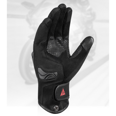 Мотоперчатки кожа-текстиль с защитой костяшек кулака MOTOWOLF L Черный MDL0309-1