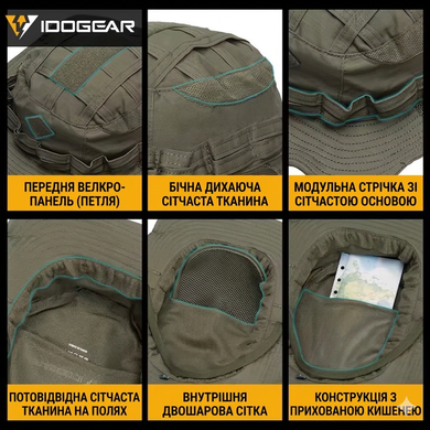 Панама IDOGEAR Boonie тактическая Ranger Green