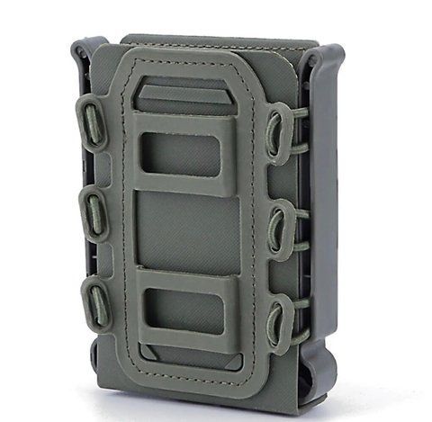 Подсумок Колчан Scorpion Olive пластиковый под магазины 5.56, 7.62 открытый YAKEDA с системой MOLLE Олива YK7890888CB