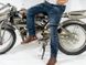 Мотоджинсы с боковыми карманами, внутренней защитой колен и наружной части бедра (мотоштаны для эндуро, джинсы для мотоцикла, для чопперов) MOTOLANG M Синий MP-0138