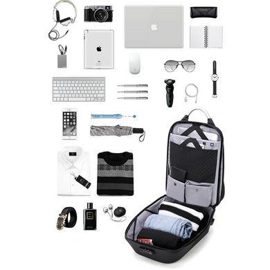 Рюкзак Антивор Для Ноутбука Arctic Hunter c Замком TSA 15.6" Серый, Light Gray B00208