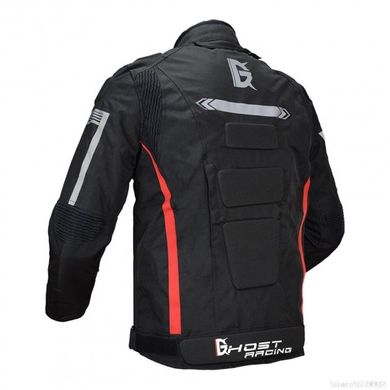 Мотокостюм раздельный текстильный с защитой спины, рук, ног и плечей для мотоциклиста CHOST RACING Черный M GR-Y07-1