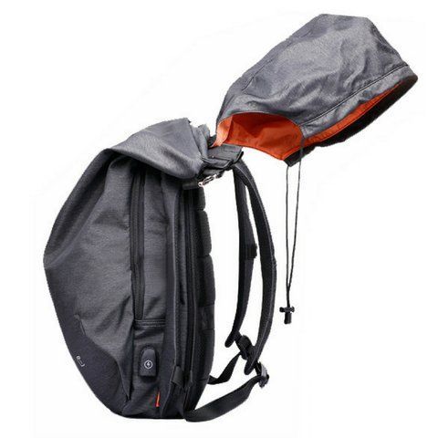 Рюкзак-Мешок Tangcool Для Ноутбука 15.6" с Капюшоном Темно-серый, Dark gray TC711
