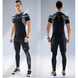 Компресійний чоловічий комплект одягу для тренувань NJR 5в1 M Чорний-Сірий (NJR-00)