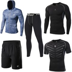 Мужской комплект одежды для тренировок Fannai M Черный-синий FAH09