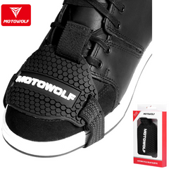 Накладка на взуття для мотоциклістів, захисна, мото накладка для перемикання передач MOTOWOLF Чорна MDL1901