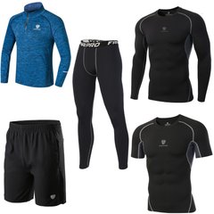 Мужской комплект одежды для спорта Fannai M Черный-синий FAR18