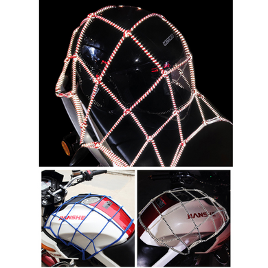 Сетка-Паук мотоциклетная багажная для крепления шлема и вещей, сетка-паук для топливного бака, светоотражающая сетка для мотоцикла MOTOWOLF Синяя B49FGWDB