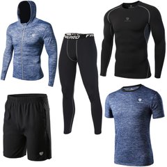 Мужской комплект одежды для спорта Fannai M Черный-синий FAR1