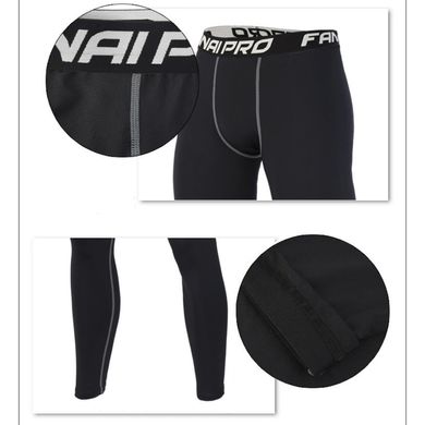 Чоловічий комплект одягу для спорту Fannai M Чорний-сірий FAH11