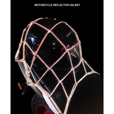 Сетка-Паук мотоциклетная багажная для крепления шлема и вещей, сетка-паук для топливного бака, светоотражающая сетка для мотоцикла MOTOWOLF Красная B49FGWDR