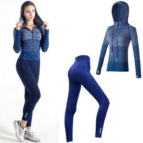 Спортивный комплект для фитнеса NAQIYA S Cиний NAQ09