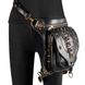 Сумка жіноча на стегно для мотоцикліста, сумка-месенджер в стилі панк-рок GEAR DUKE Чорна FHG138BK