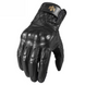 Мотоперчатки кожаные сенсорные с защитой костяшек кулака MASAKAFA М Черные MS0316
