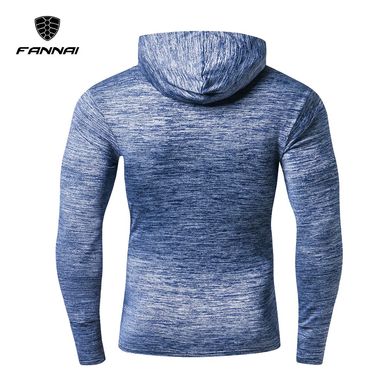Компресійний чоловічий комплект одягу для тренувань та спорту Fannai 5в1 M Сірий-Синій (FNKV-03)